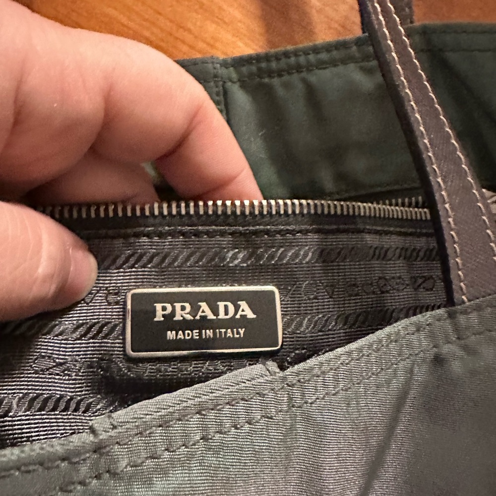Prada Gray Tessuto Nylon Bag 
Like new! - Picture 4 of 9